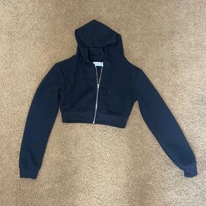 Cropped zip up jacket